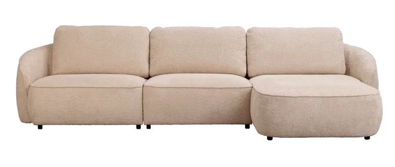 Lounge 4-Sitzer rechts Boucle, beige
