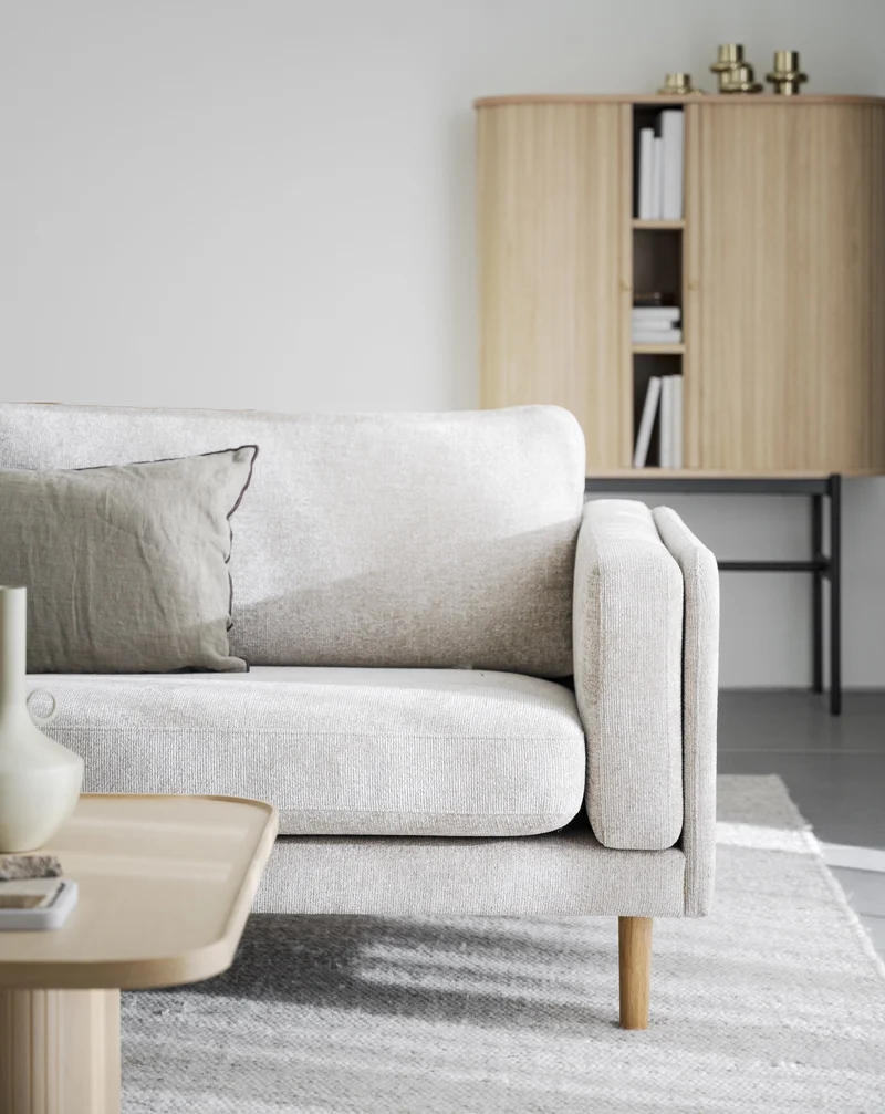 Lounge Sofa 3-Sitzer, hellbeige