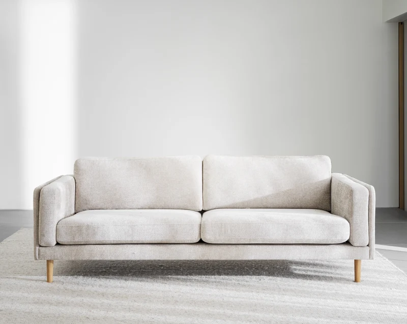 Lounge Sofa 3-Sitzer, hellbeige