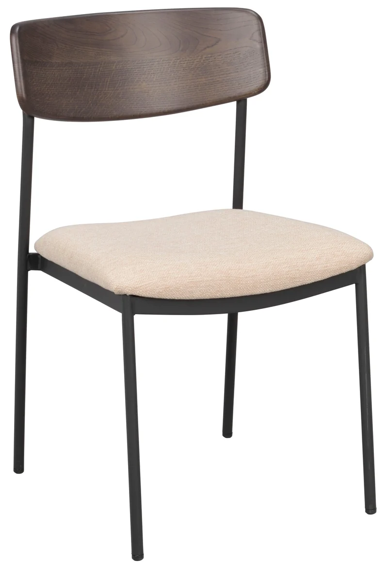 Polsterstuhl Kato, braun-beige
