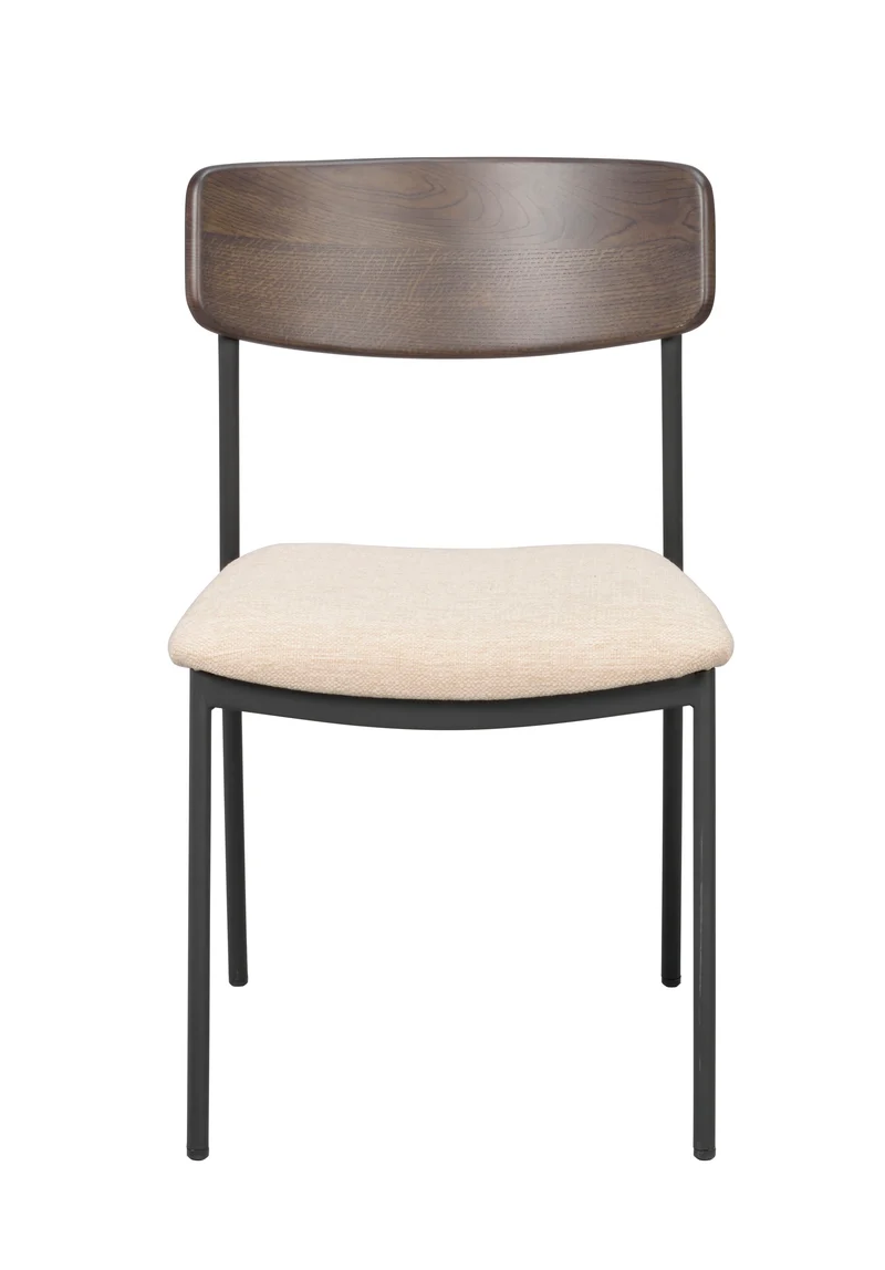 Polsterstuhl Kato, braun-beige