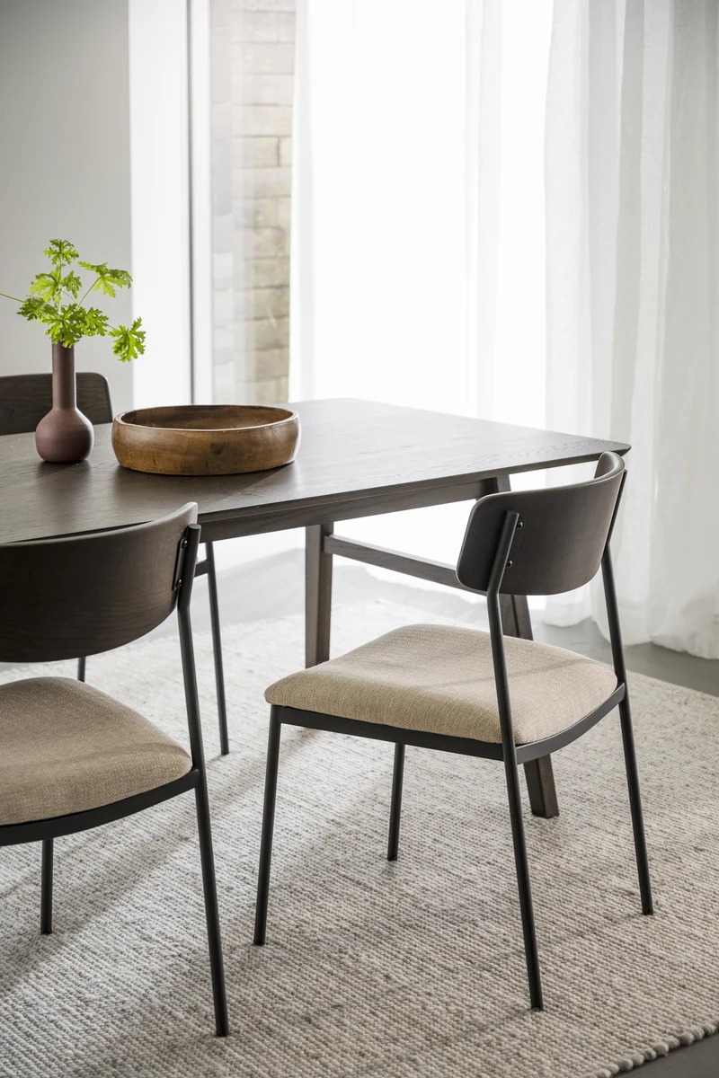 Polsterstuhl Kato, braun-beige
