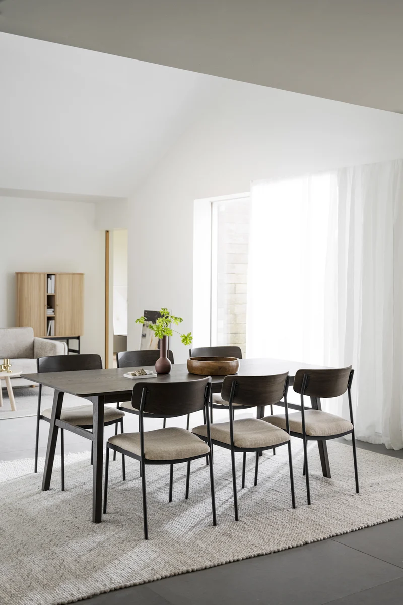 Polsterstuhl Kato, braun-beige