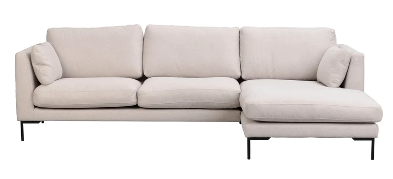 Ecksofa Corwin 3-Sitzer, hell-beige