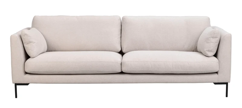 Lounge Sofa Corwin 3-Sitzer, hell-beige
