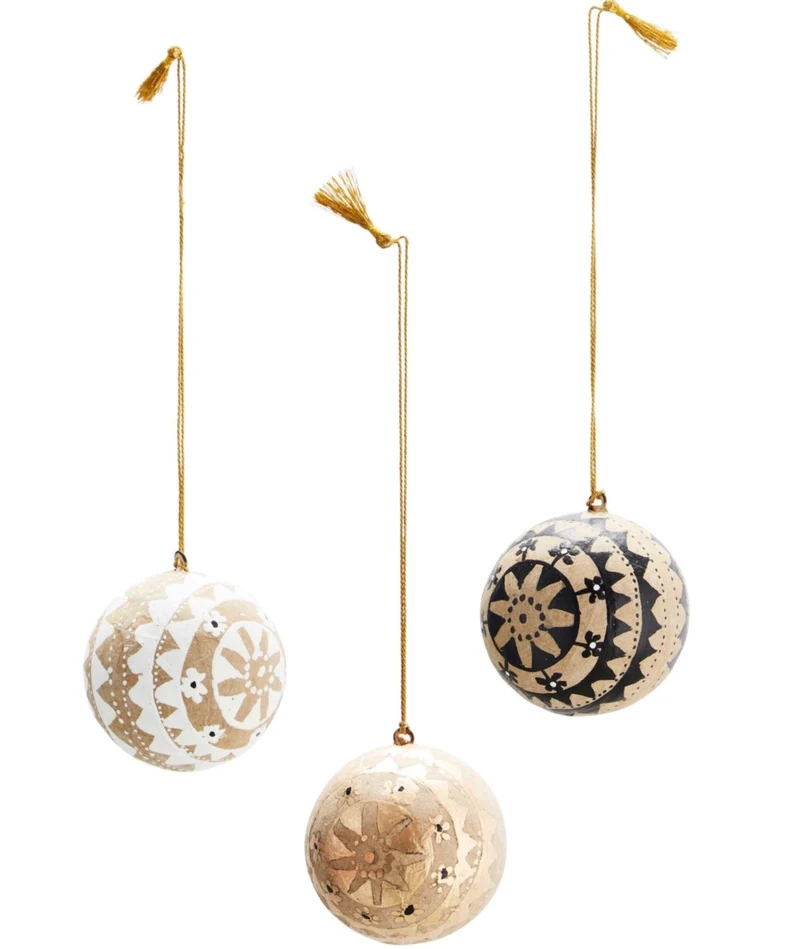 Weihnachtskugel 3er Set, verschiedene Farben