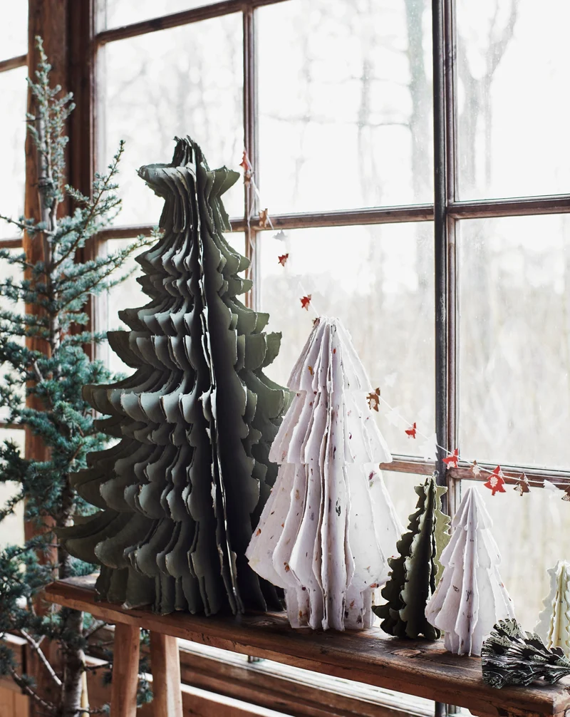 Papier Weihnachtsbaum H20cm