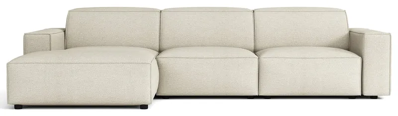 Modulare Eckcouch Sellmo L-förmig linksseitig cremefarben, hydrophober Chenille
