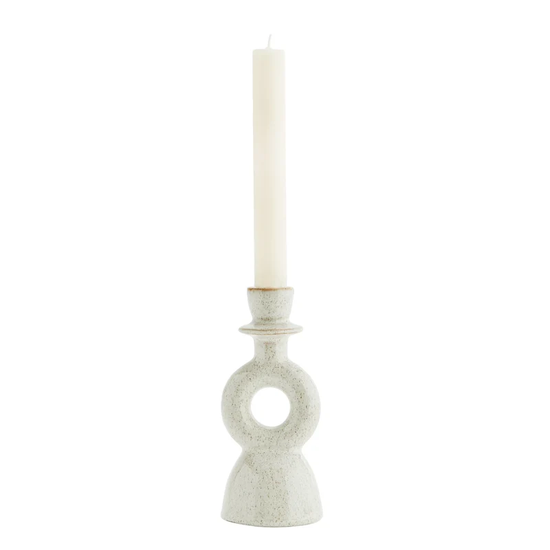 Keramik Kerzenhalter Milos, natur