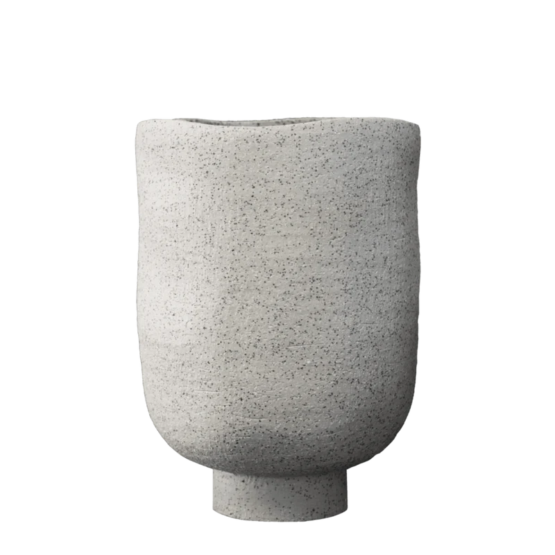 Keramikvase H20cm, sandfarben