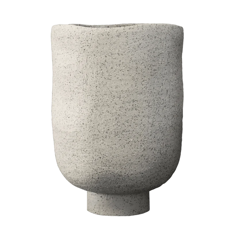 Keramikvase H28cm, sandfarben