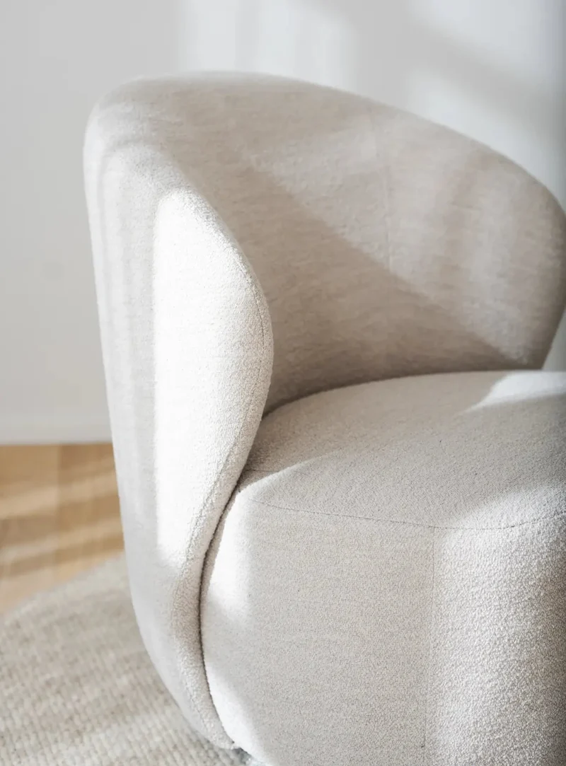 Loungechair Rhoda, hell-beige