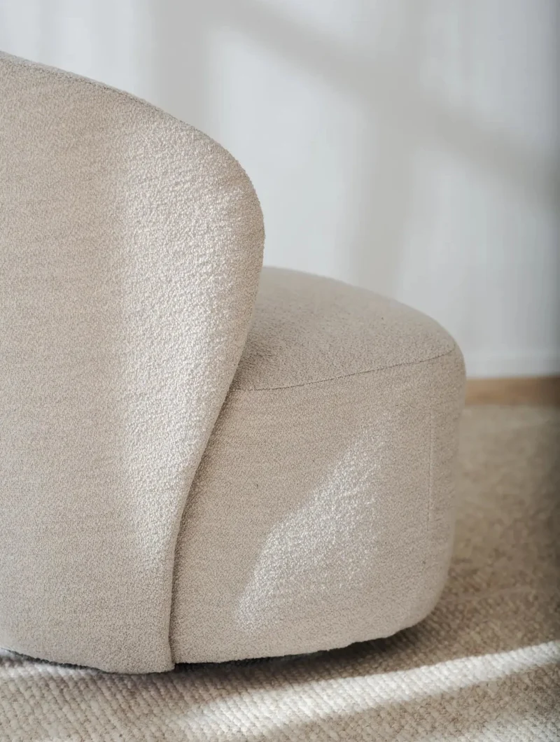 Loungechair Rhoda, hell-beige