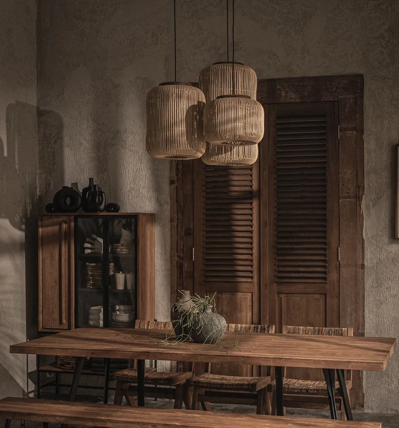 Hängelampe Rattan, natur
