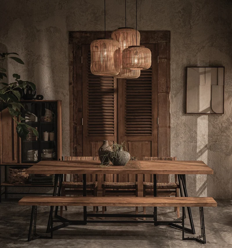 Hängelampe Rattan, natur