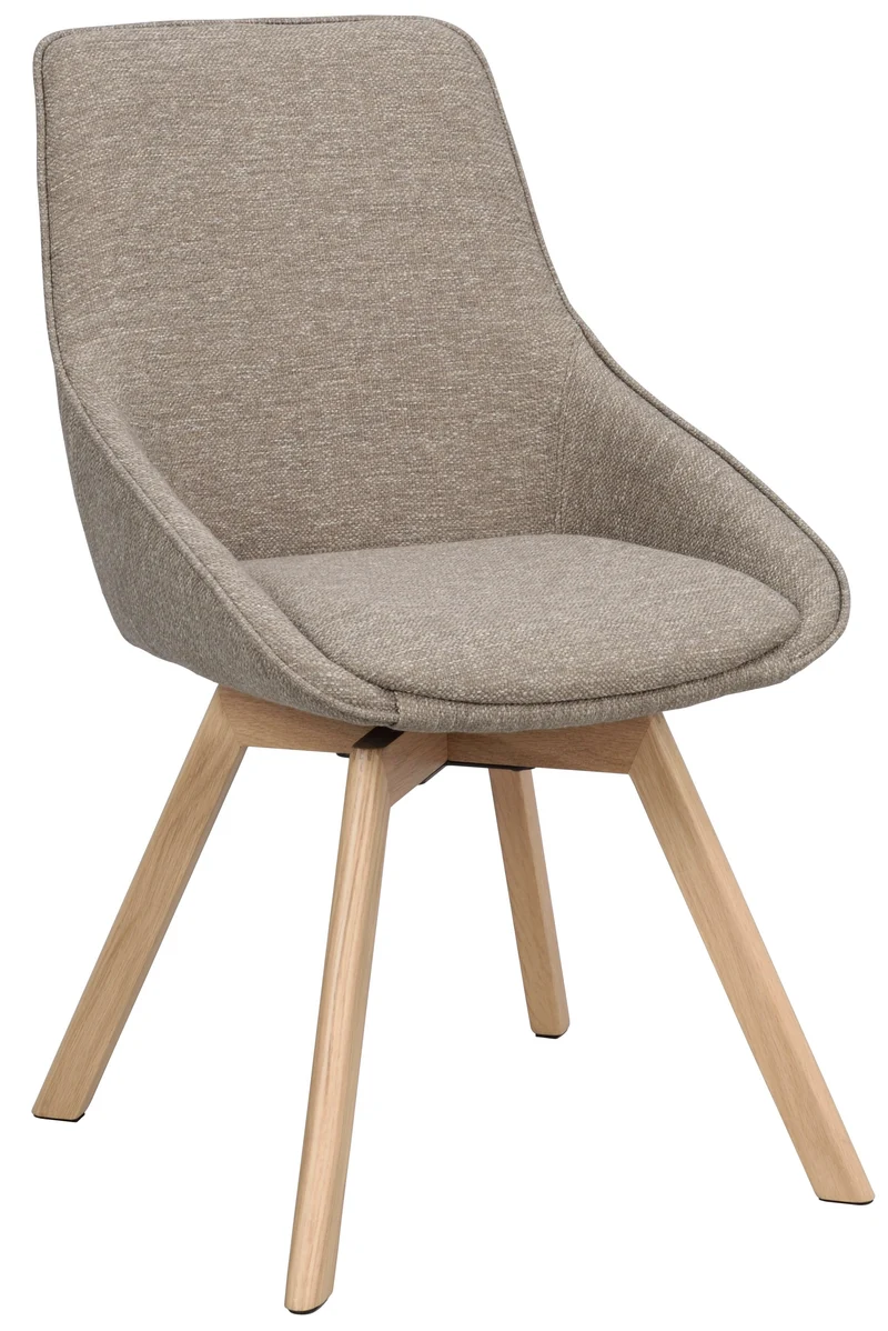 Polsterstuhl Lida taupe | Eiche geölt