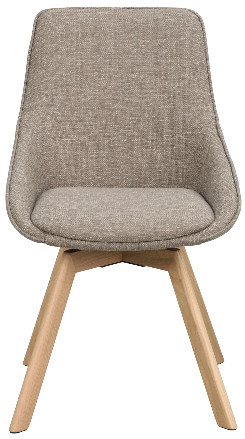 Polsterstuhl Lida taupe | Eiche geölt