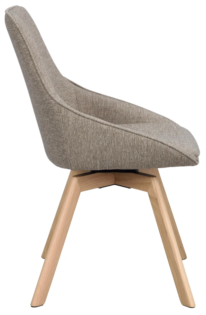 Polsterstuhl Lida taupe | Eiche geölt