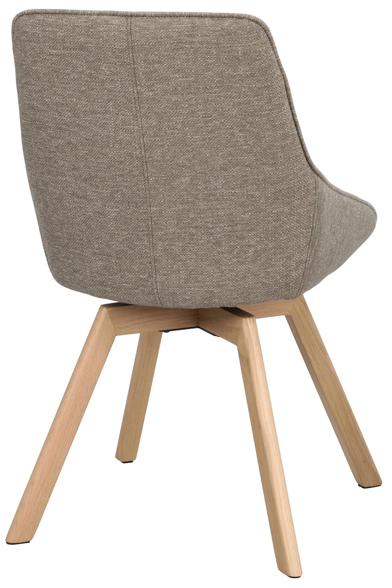Polsterstuhl Lida taupe | Eiche geölt