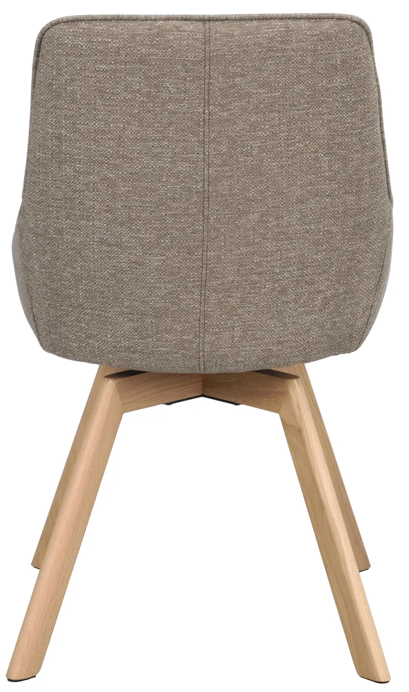 Polsterstuhl Lida taupe | Eiche geölt