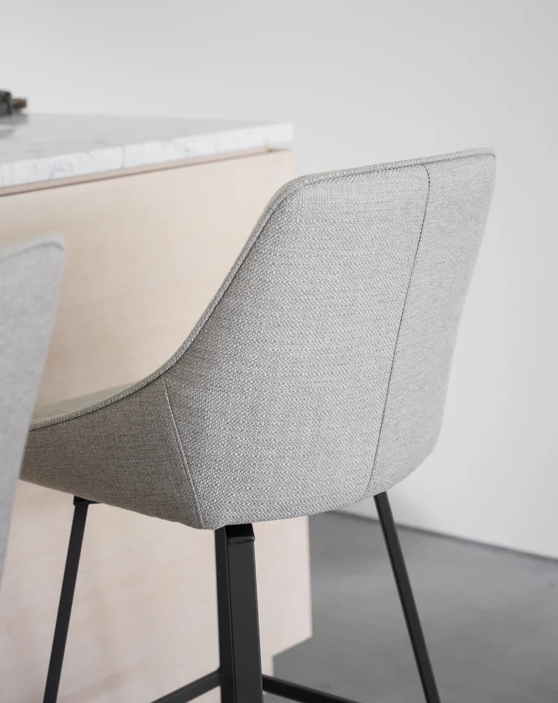 Barstuhl Lida, beige-grau