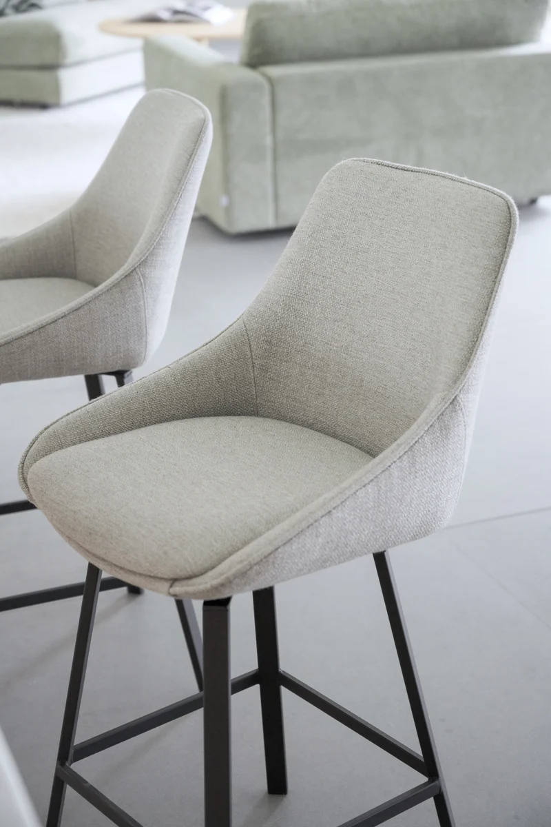 Barstuhl Lida, beige-grau
