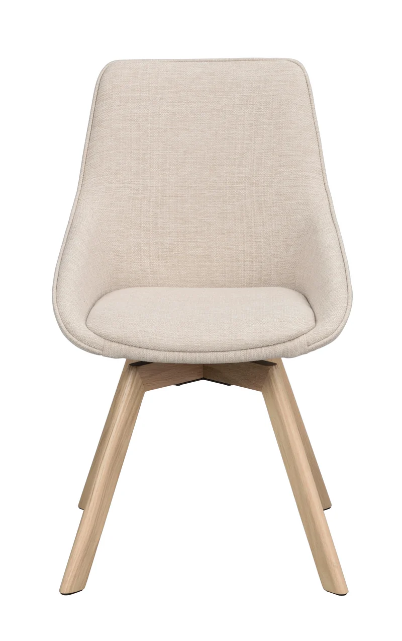 Polsterstuhl Lida hellbeige | Eiche geölt