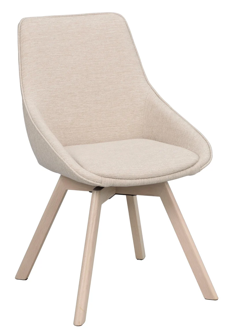 Polsterstuhl Lida hellbeige | Eiche hell