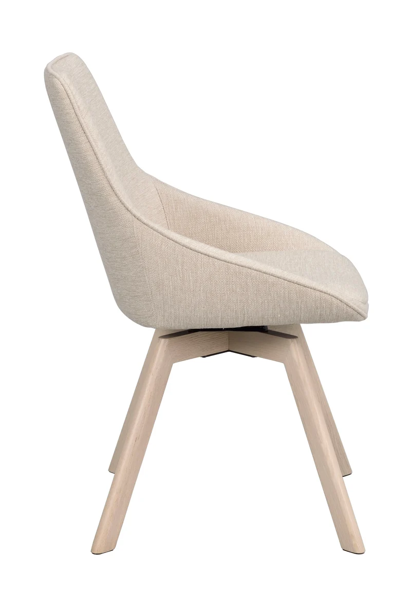 Polsterstuhl Lida hellbeige | Eiche hell