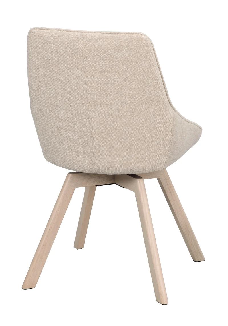 Polsterstuhl Lida hellbeige | Eiche hell