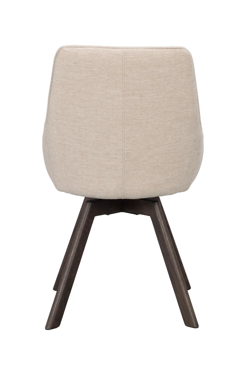 Polsterstuhl Lida hellbeige | Eiche braun