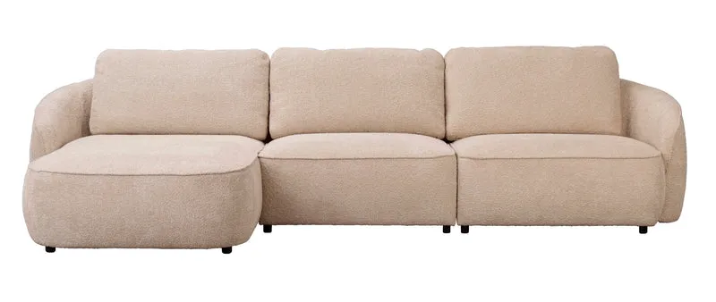 Lounge 4-Sitzer links Boucle, beige