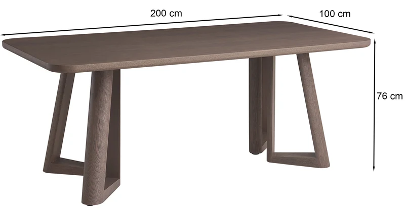 Esstisch Alisser 200x100 cm Nussbaumfurnier