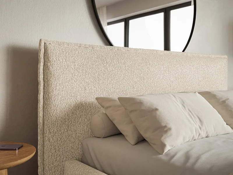 Polsterbett 180x200 cm Softie hellbeige Chenille