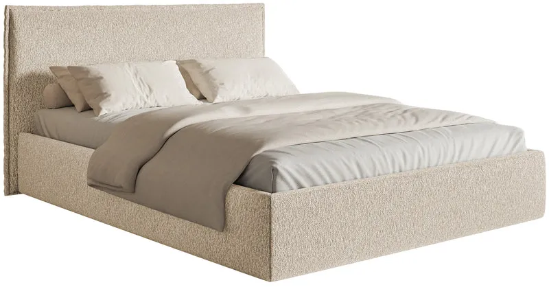 Polsterbett 180x200 cm Softie Slim hellgrauer Chenille