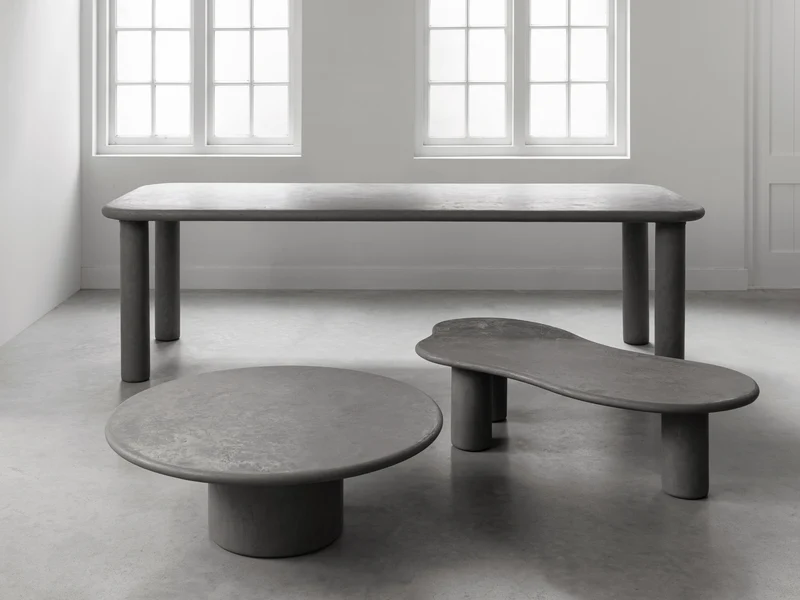 Esstisch Scala Mikrozement, grau