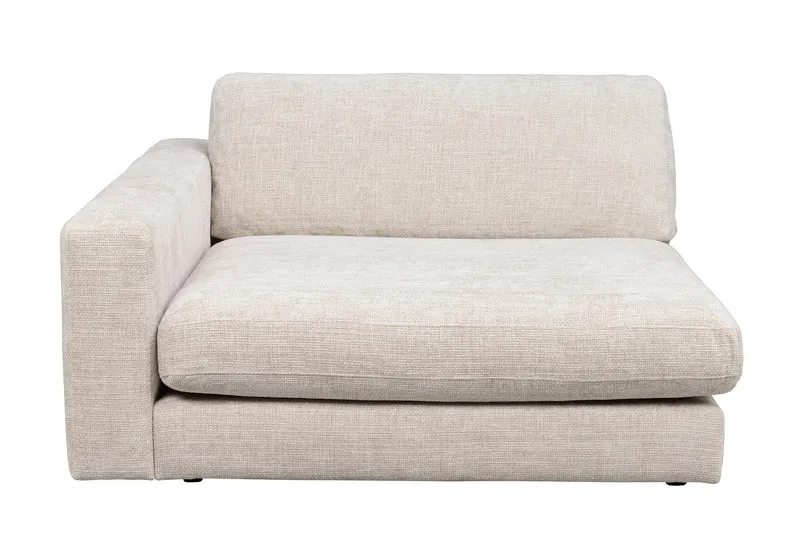 Chaiselongue Ecke links, hellgrau