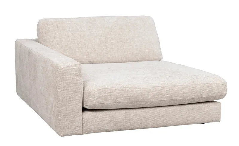 Chaiselongue Ecke links, hellgrau
