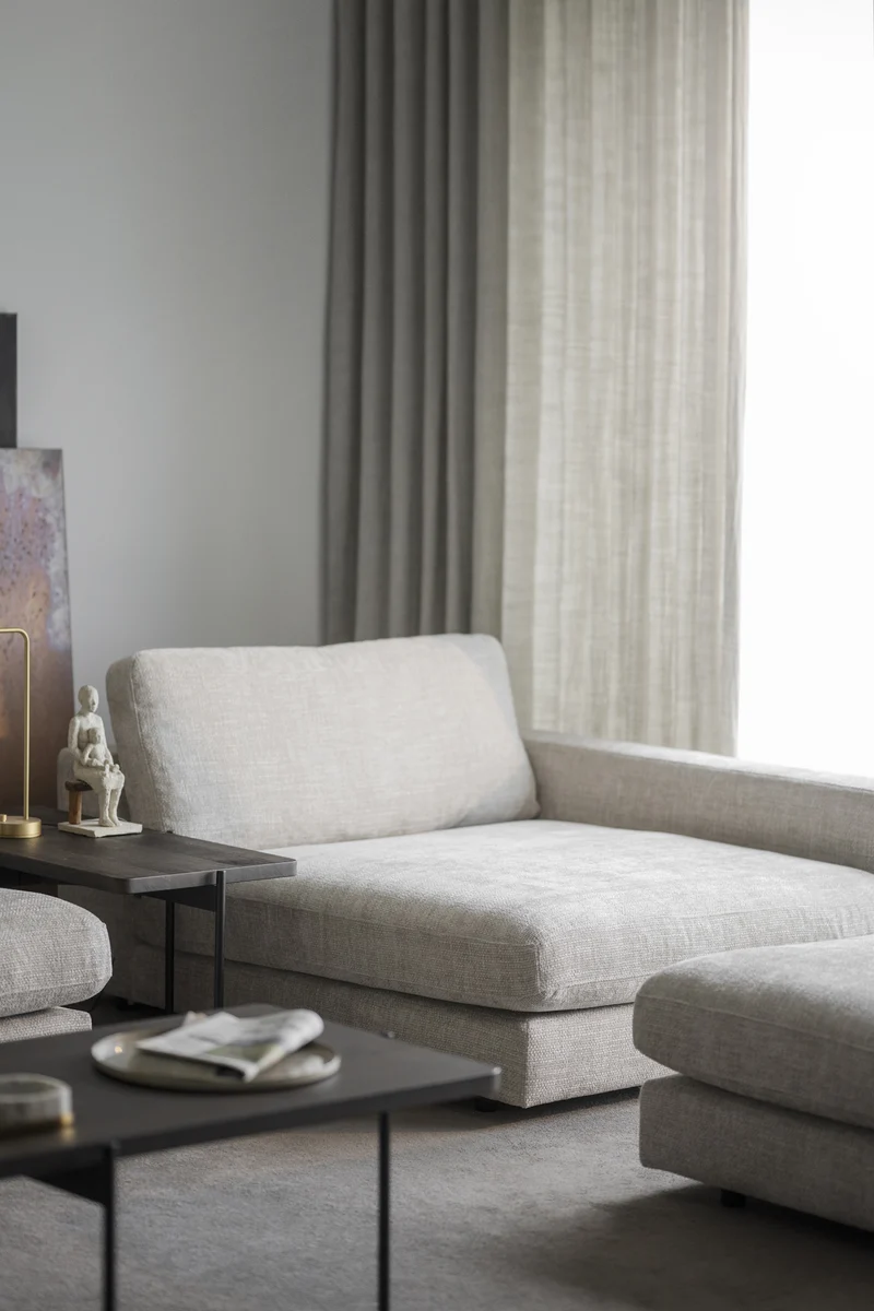 Chaiselongue Ecke, hellgrau