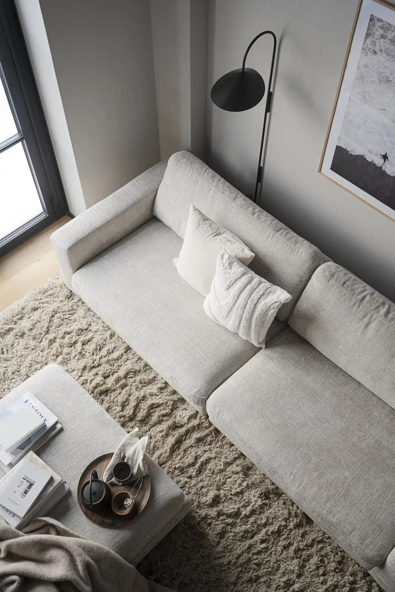 Loungesofa Modul Ecke, hellgrau
