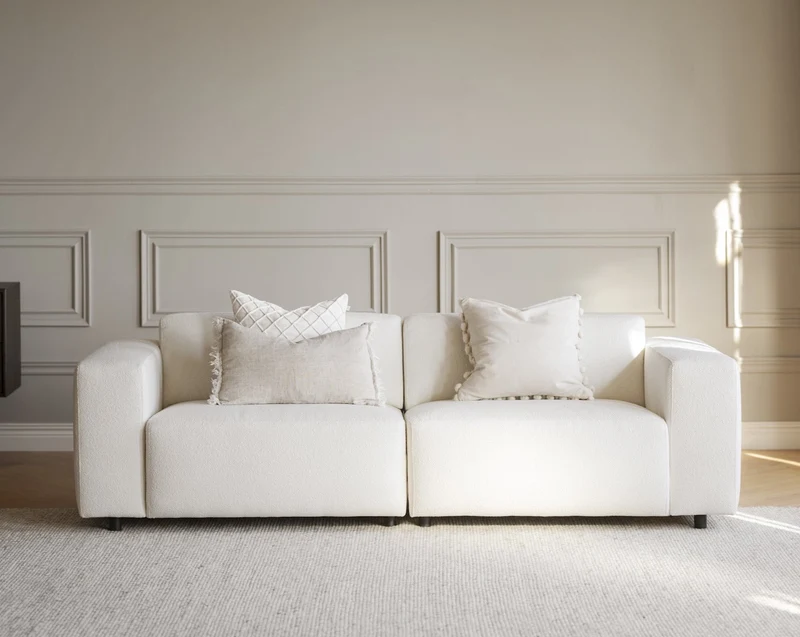 Lounge Sofa 3-Sitzer, ecru
