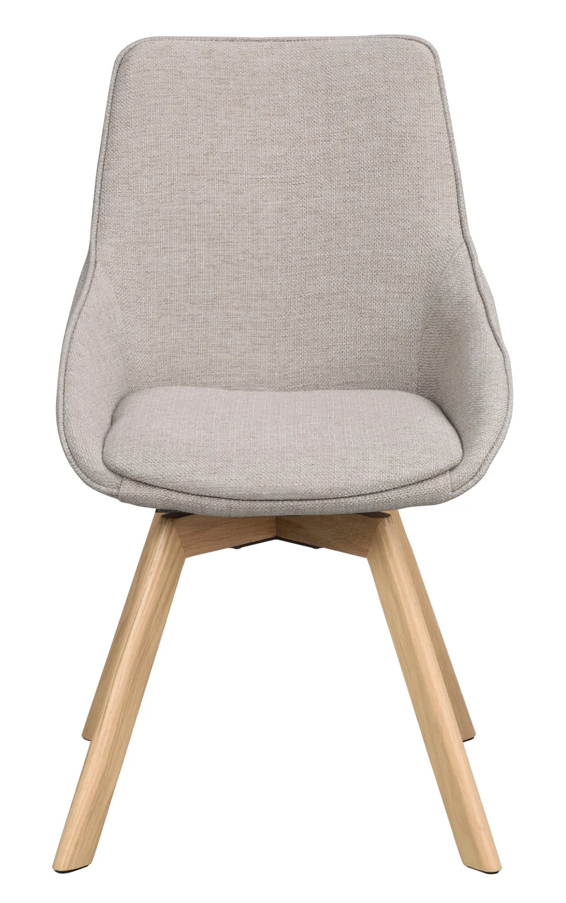 Polsterstuhl Lida beige-grau | Eiche geölt