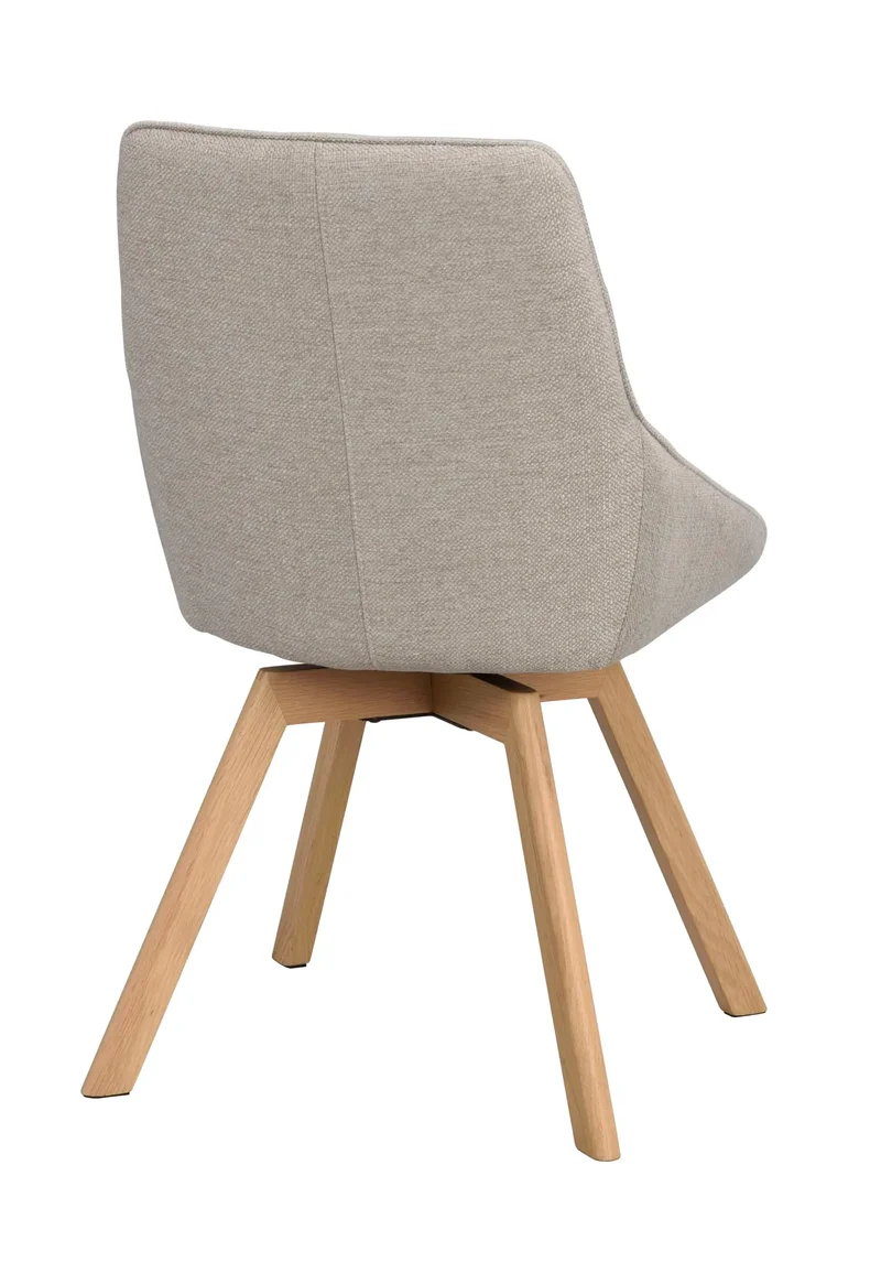 Polsterstuhl Lida beige-grau | Eiche geölt