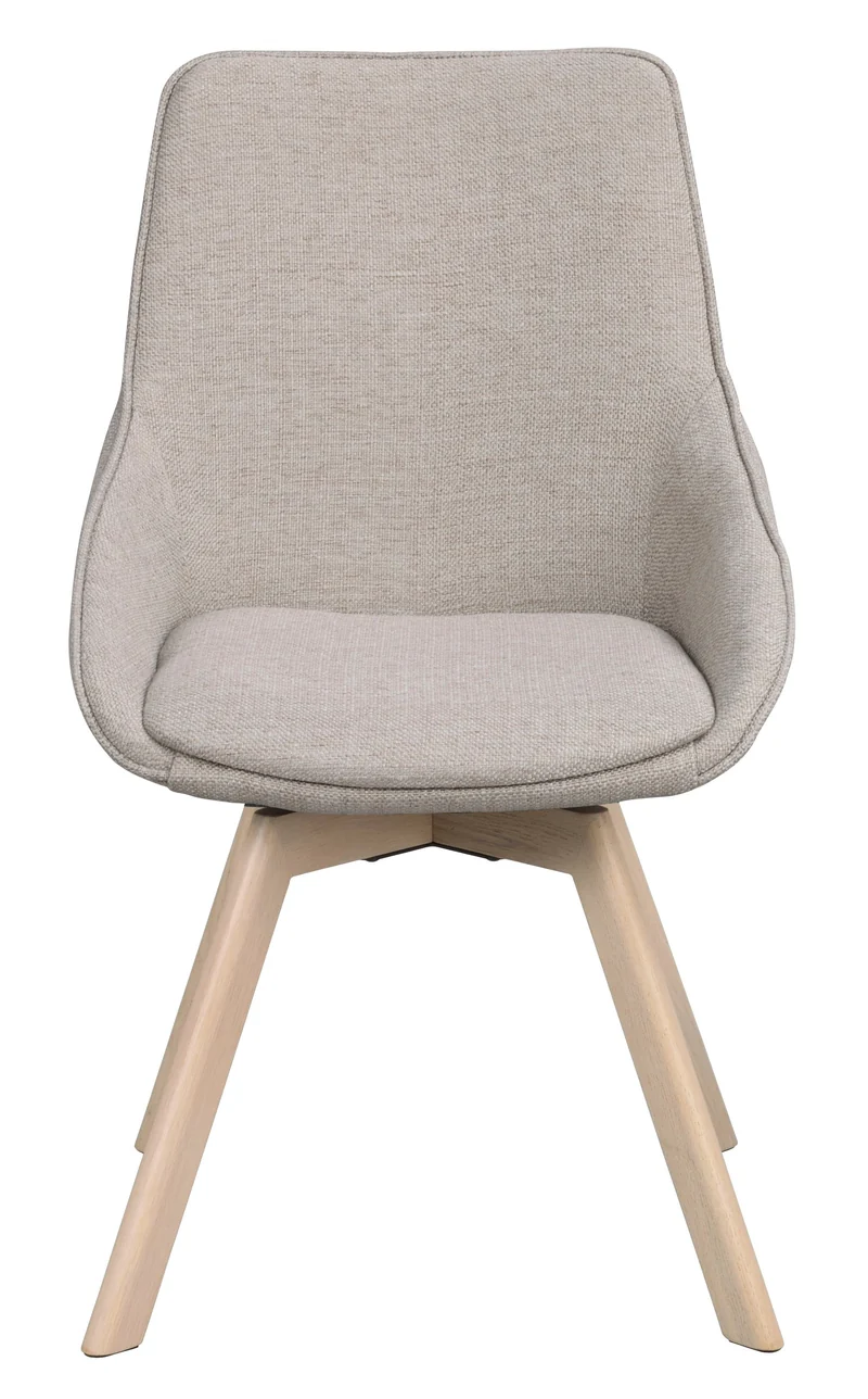 Polsterstuhl Lida beige-grau | Eiche hell