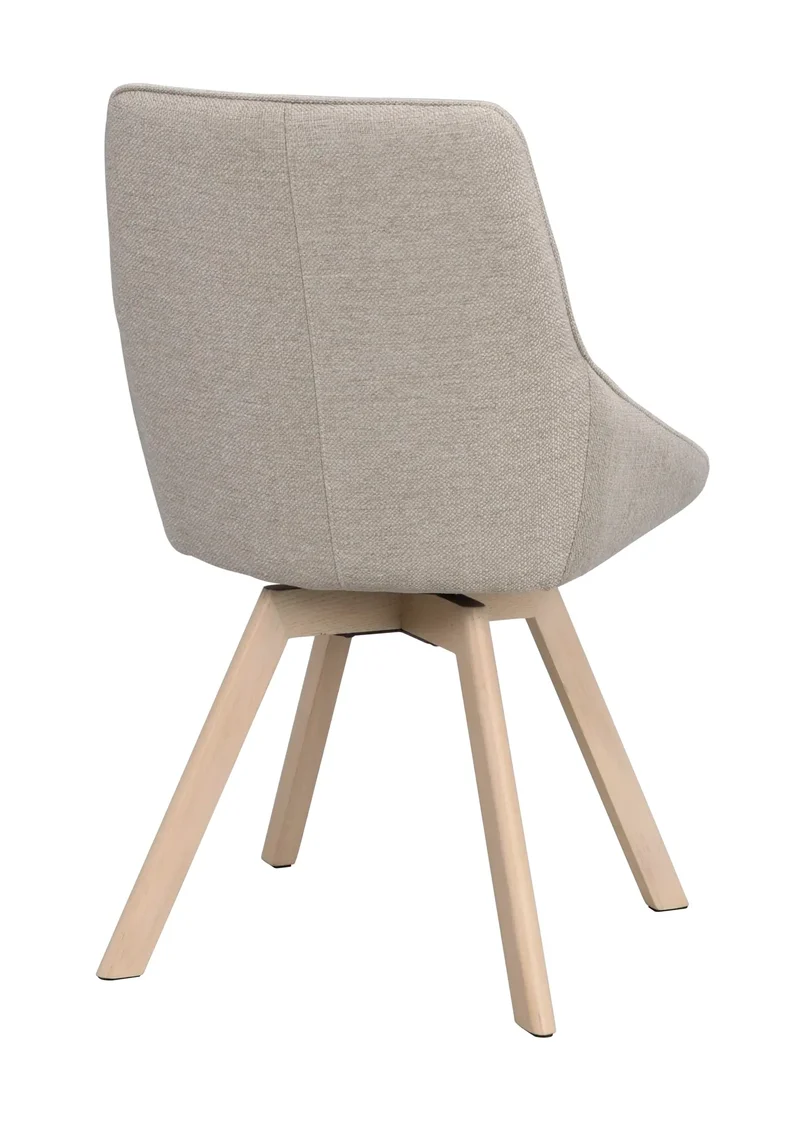 Polsterstuhl Lida beige-grau | Eiche hell