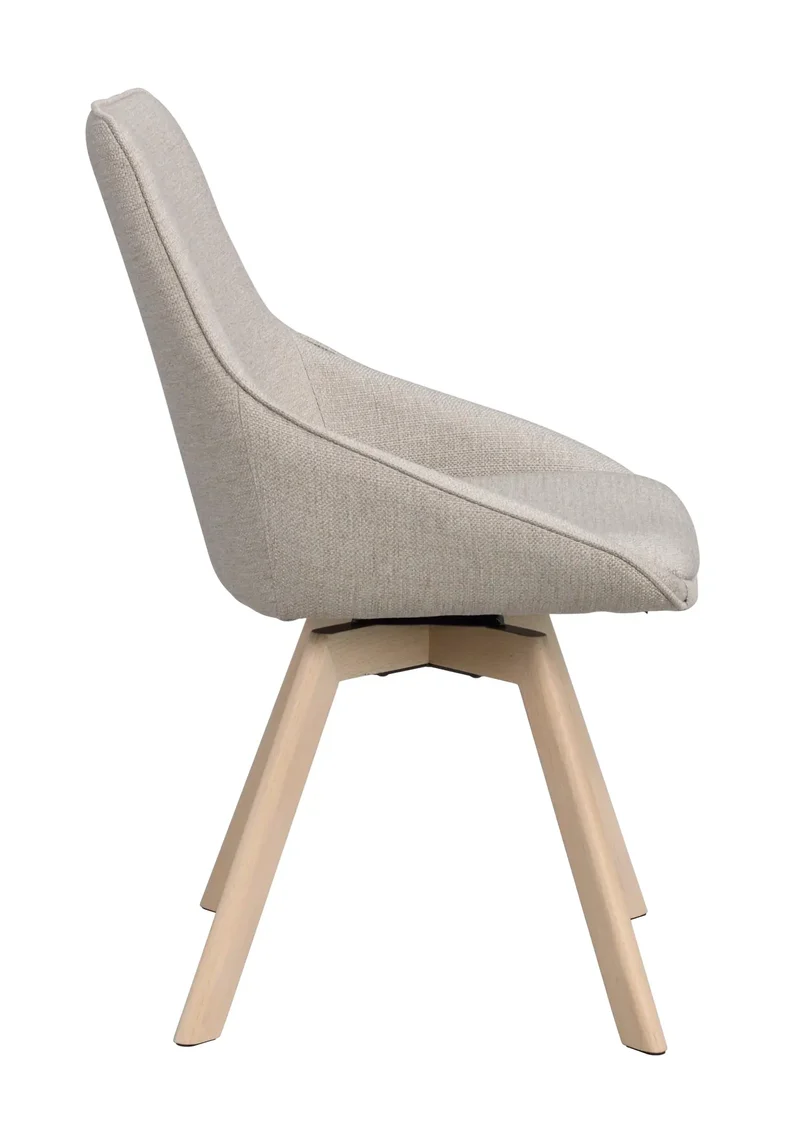Polsterstuhl Lida beige-grau | Eiche hell