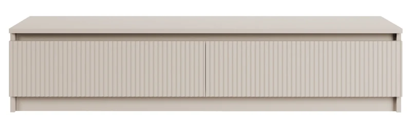 Zweiturige RTV-Kommode Sandia mit geriffelter Front, 139 cm, Kaschmir