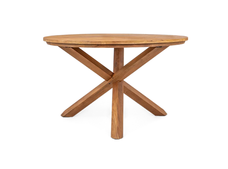 Massivholztisch Teak rund | Spider
