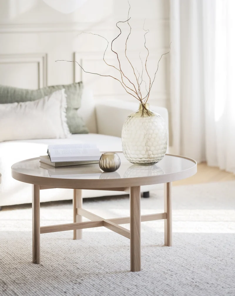 Coffeetable Marsden ø90cm, Eiche natur