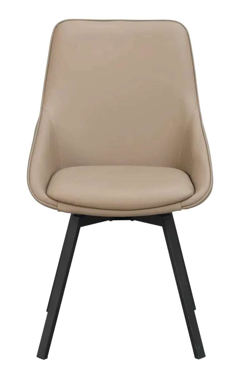 Polsterstuhl Lida, Leder beige
